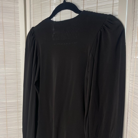 Ganni Balloon Sleeve Jersey Bodysuit Black Size 2 - Picture 6 of 10